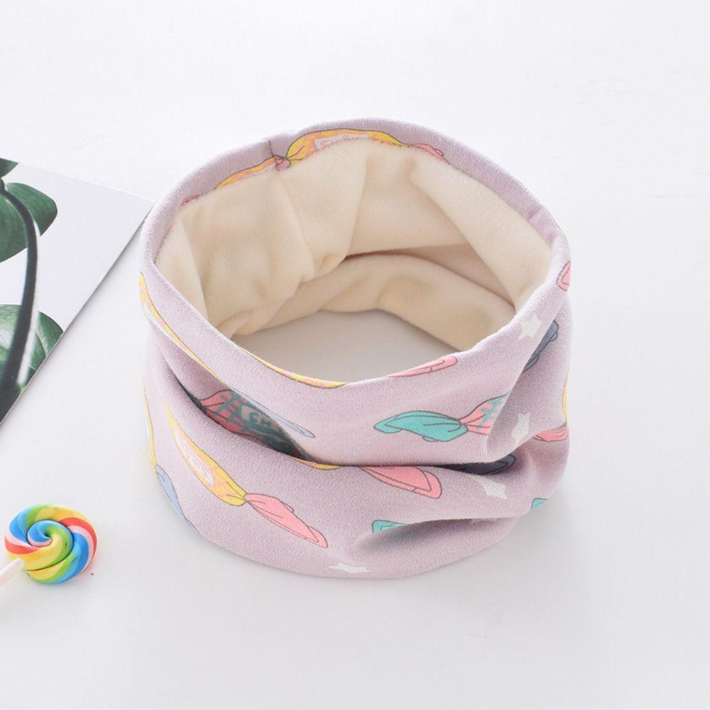 Khăn Choàng Cổ Giữ Ấm Chống Gió In Họa Tiết Hoạt Hình Dễ Thương Cho Bé MIHAN1