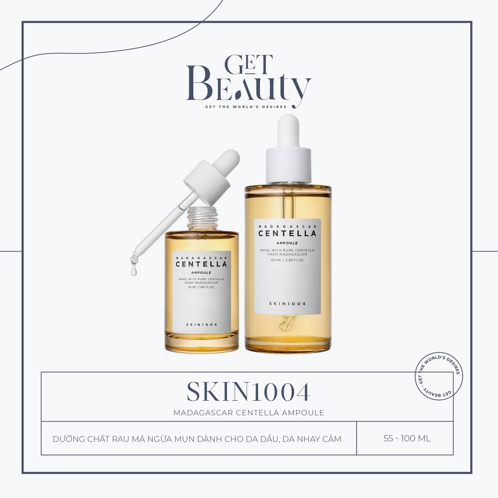 TINH CHẤT RAU MÁ NGỪA MỤN SKIN1004 MADAGASCAR CENTELLA AMPOULE 55ML | 100ML
