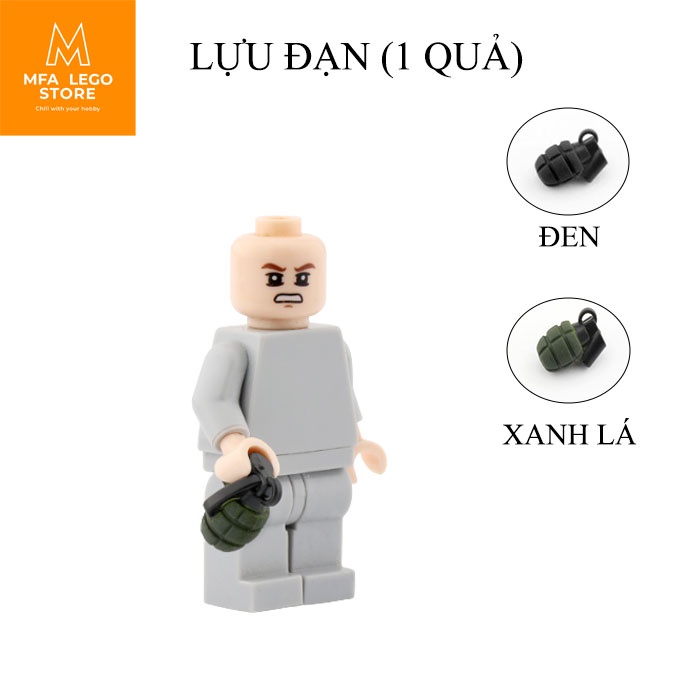 Đồ chơi lắp ráp minifigures swat army , mô hình lắp ghép quân sự - Phụ kiện lựu đạn đặc biệt MFA TOY STORE