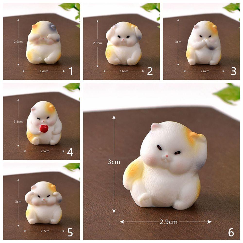 Mô Hình Mèo Mini Bằng Nhựa Resin Để Bàn Trang Trí Nội Thất