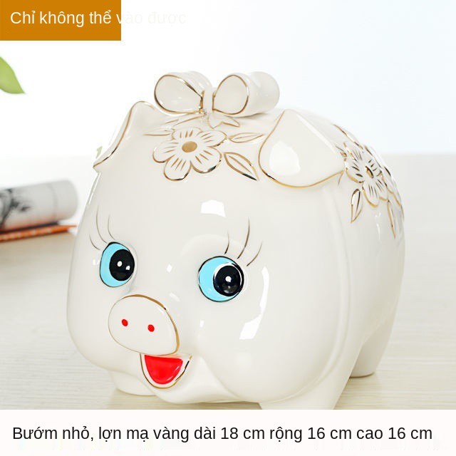 > Có thể cất heo đất học sinh, dành cho người lớn, không chứa vàng bằng gốm, cô gái nổi tiếng Douyin tiết kiệm tiền