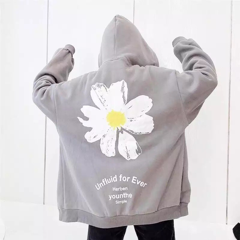 Áo Khoác Hoodie HOA CÚC LƯNG Form Rộng - CUTE ZOO