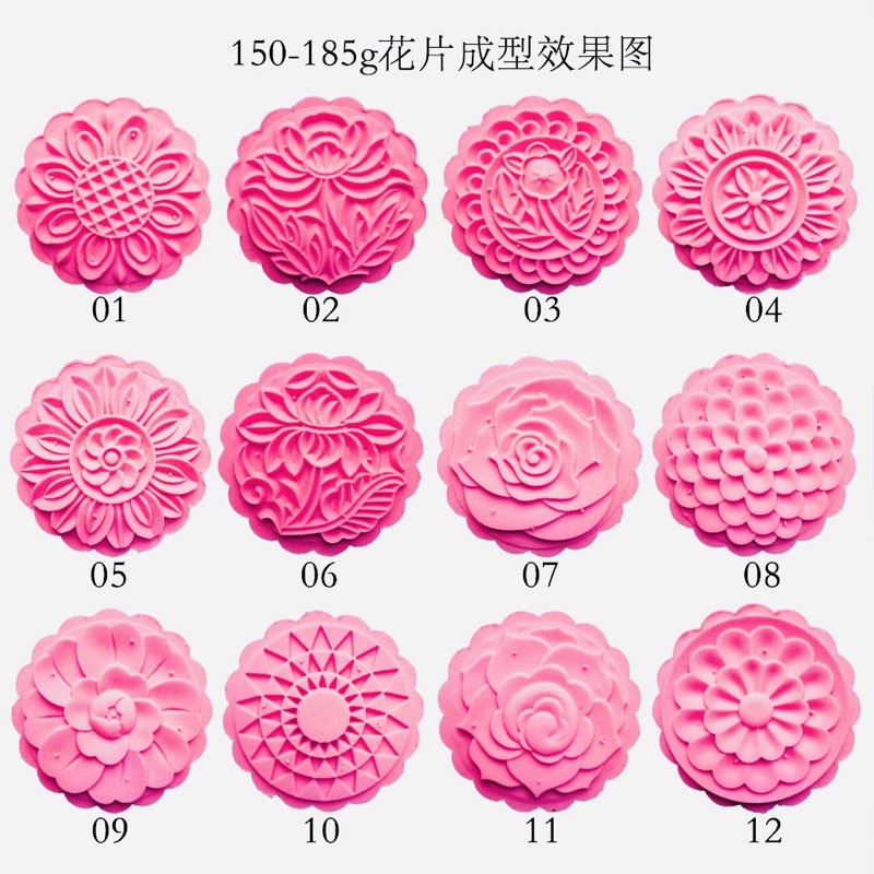 Mặt khuôn trung thu từ 1-12 mặt khuôn mẫu hiện đại 150g( ko mẫu nào trùng nhau)