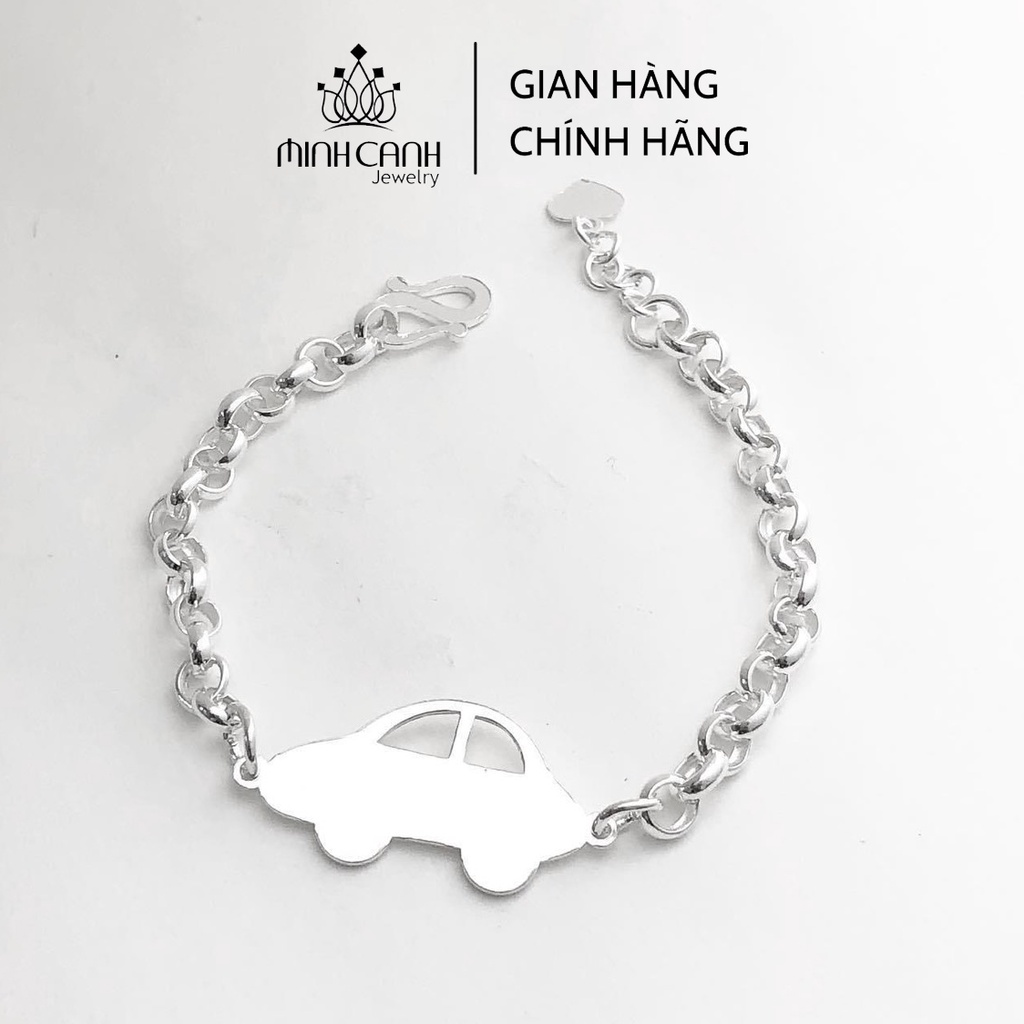 Lắc Bạc Hình Oto Khắc Tên Cho Bé Minh Canh Jewelry