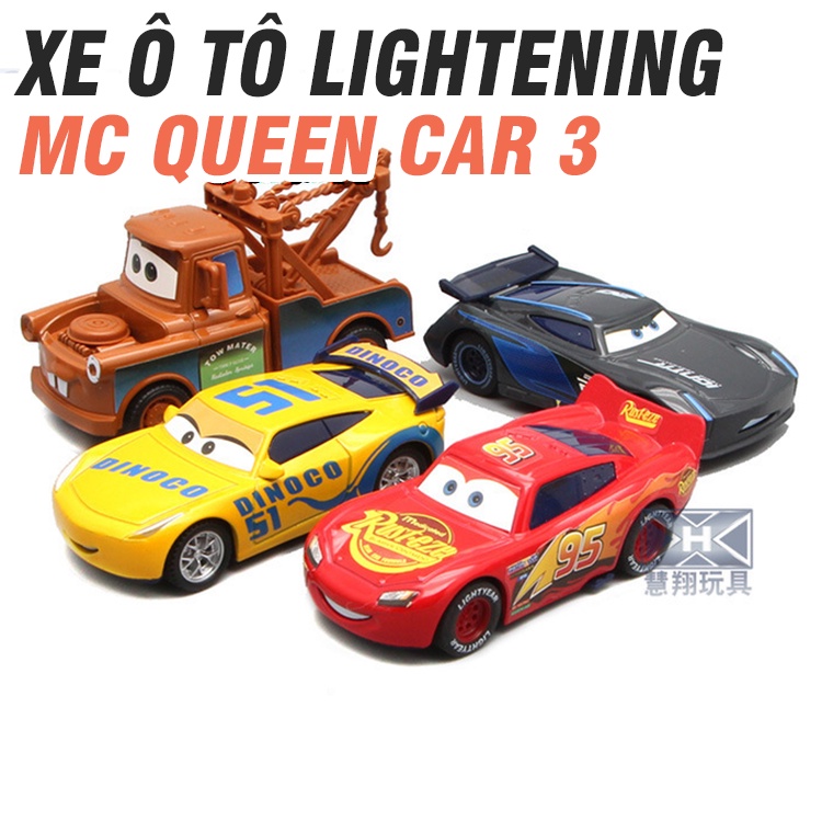 Bộ 4 mô hình Xe ô tô mini Lightning Mc Queen car 3 bằng kim loại đồ chơi trẻ em