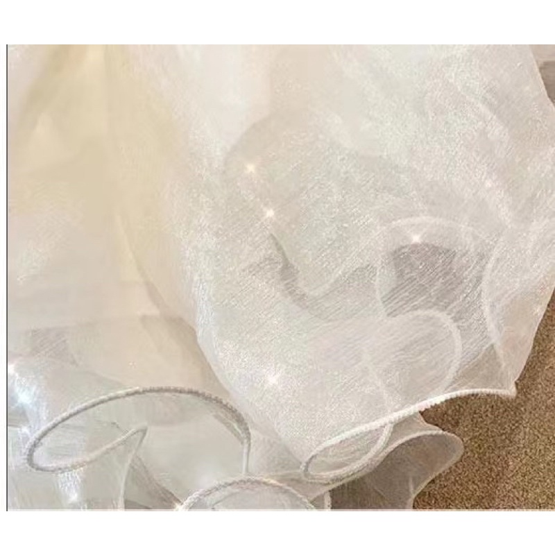 Chân váy voan midi chất voan bóng bồng bềnh 2 lớp hàng Quảng Châu - CRABE FASHION