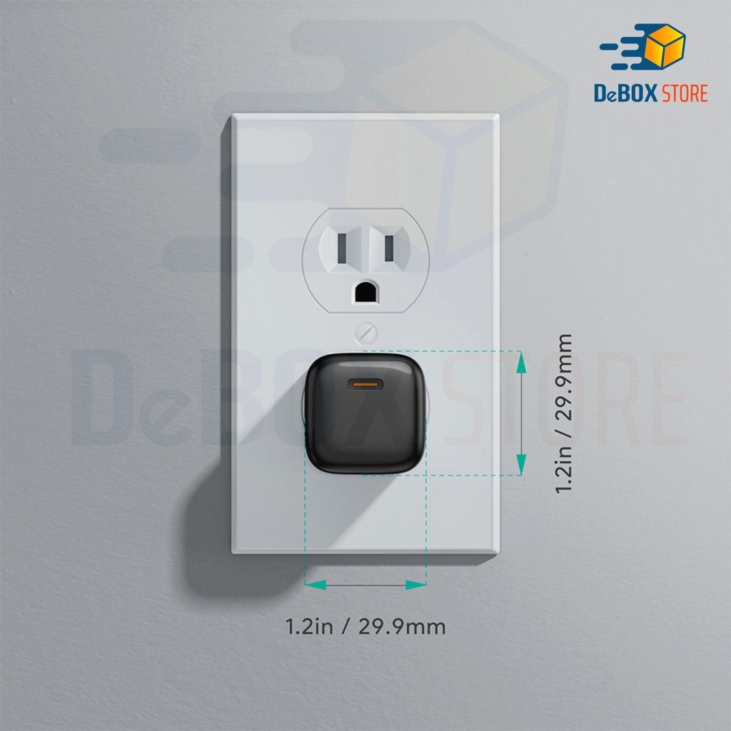 Cốc Sạc Nhanh 20W Omnia Aukey PA-B1 Pro/ B1 Miniiphone Công nghệ GAN 2 Trong 1 PD 20W + QC 18W - Chính Hãn