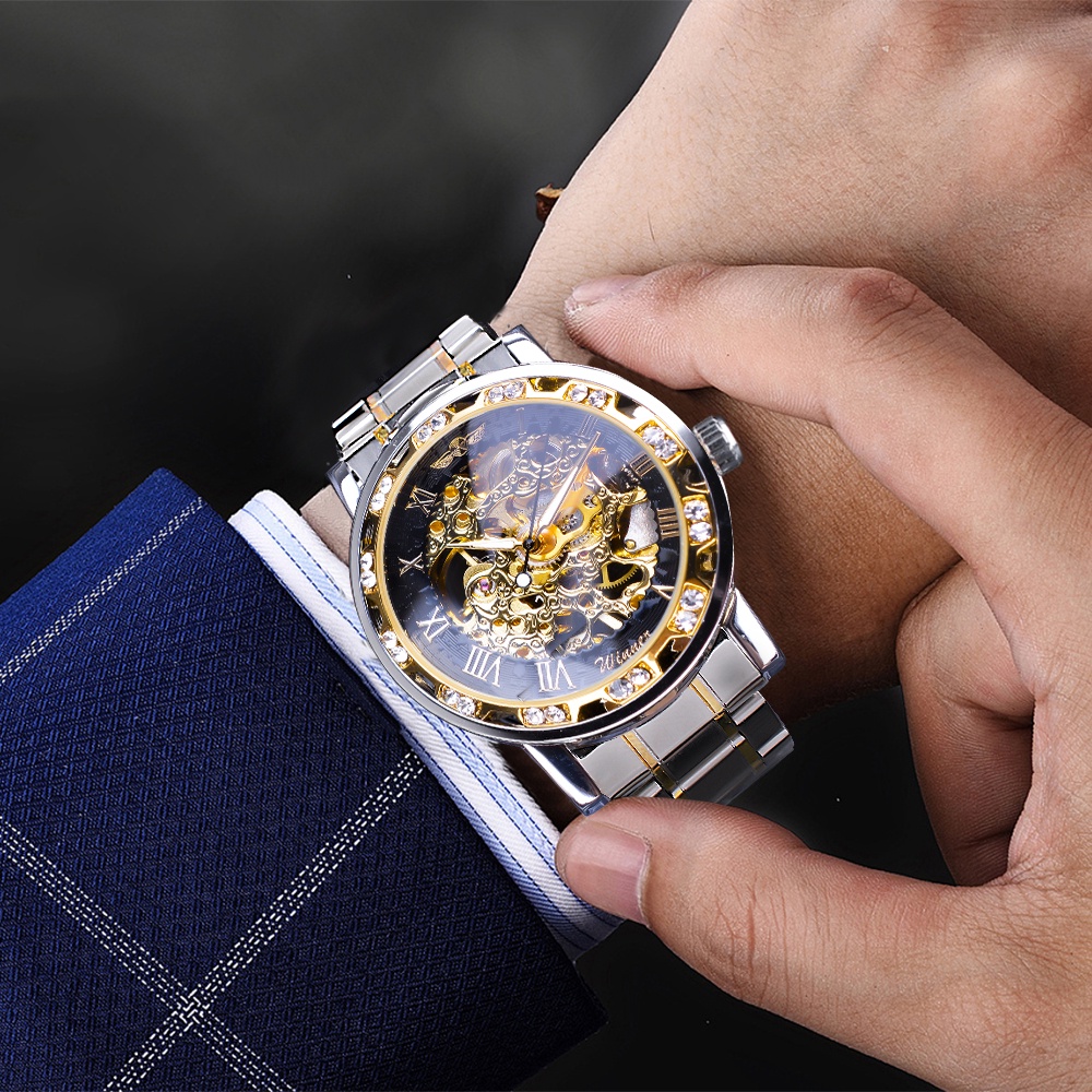 Đồng Hồ Cơ Nam Tự Động AUTOMATIC Chính Hãng WINNER TD2 Dây Thép Cao Cấp Đẹp Giá Rẻ Kiểu Dáng Thời Trang