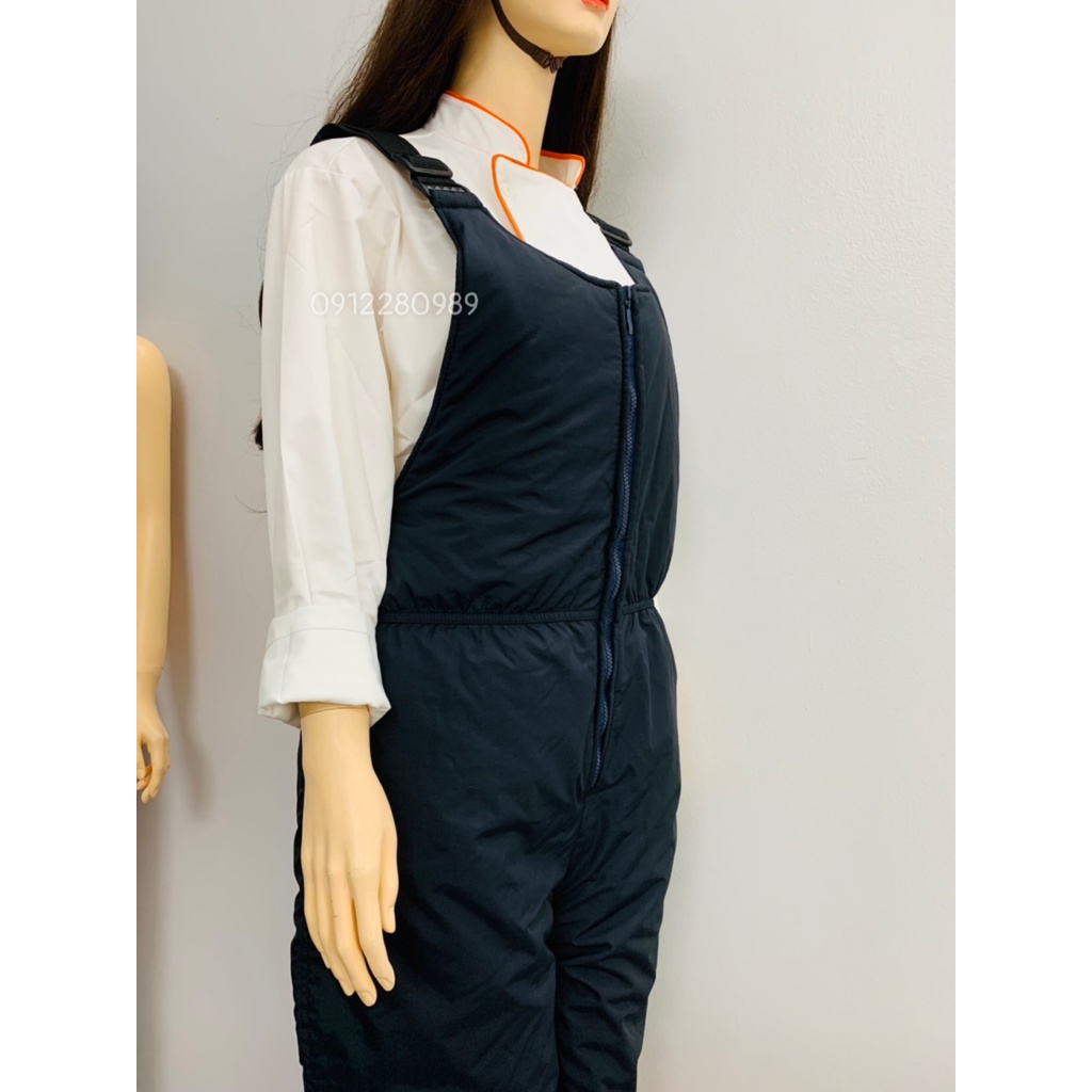 Yếm bảo hộ trong kho đông lạnh -35 độ dày dặn ấm áp _ Hình chụp thật