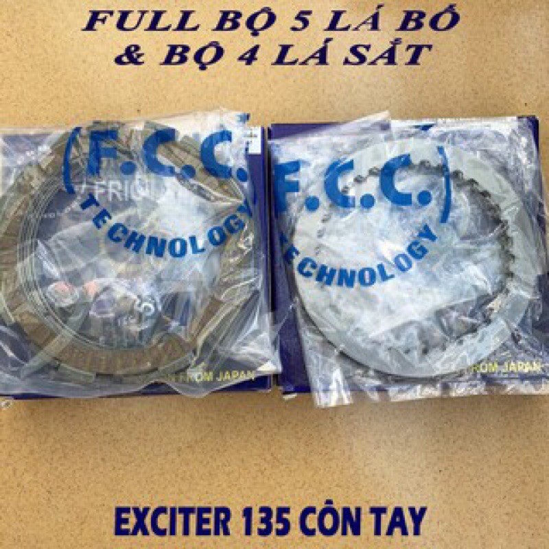 TRỌN BỘ LÁ BỐ NỒI VÀ LÁ SẮT CHÍNH HÃNG FCC CHO XE EXCITER 135