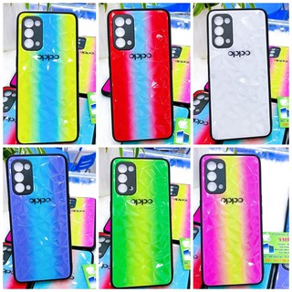 Ốp lưng oppo Reno5 Reno2f A9 2020 A5 2020 mặt kính cường lực màu cao cấp