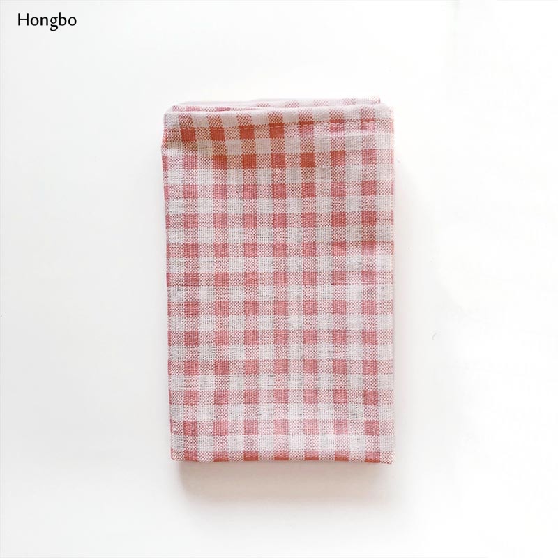 1 Tấm Lót Bàn Ăn Bằng Cotton Họa Tiết Kẻ Sọc Thời Trang Nhật Bản