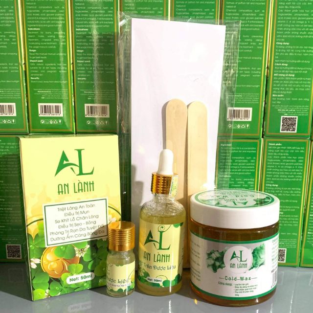 Combo Wax Lông An Lành(Tặng 50 tờ giấy và 2 que Wax). Gồm Wax Lông An Lành và Mỡ Trăn An Lành | BigBuy360 - bigbuy360.vn