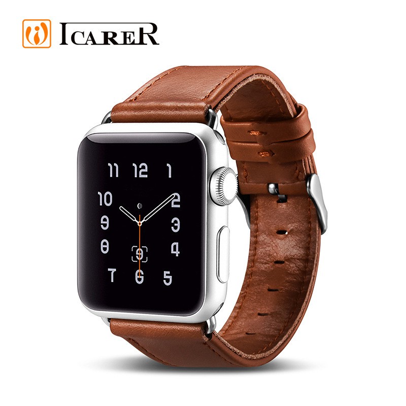 Dây da thật cao cấp Icarer cho Apple Watch ( Nhiều màu)