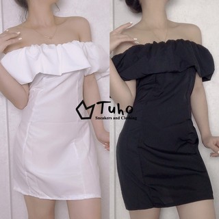 Váy trễ vai bèo tuho 🌸 đầm trễ vai tay bồng dáng suông tôn dáng cho nàng dạọ phố dự tiệc siêu xinh