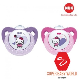 Bộ 2 ti giả nuk sleeptime silicone hello kitty 0-6,6-18