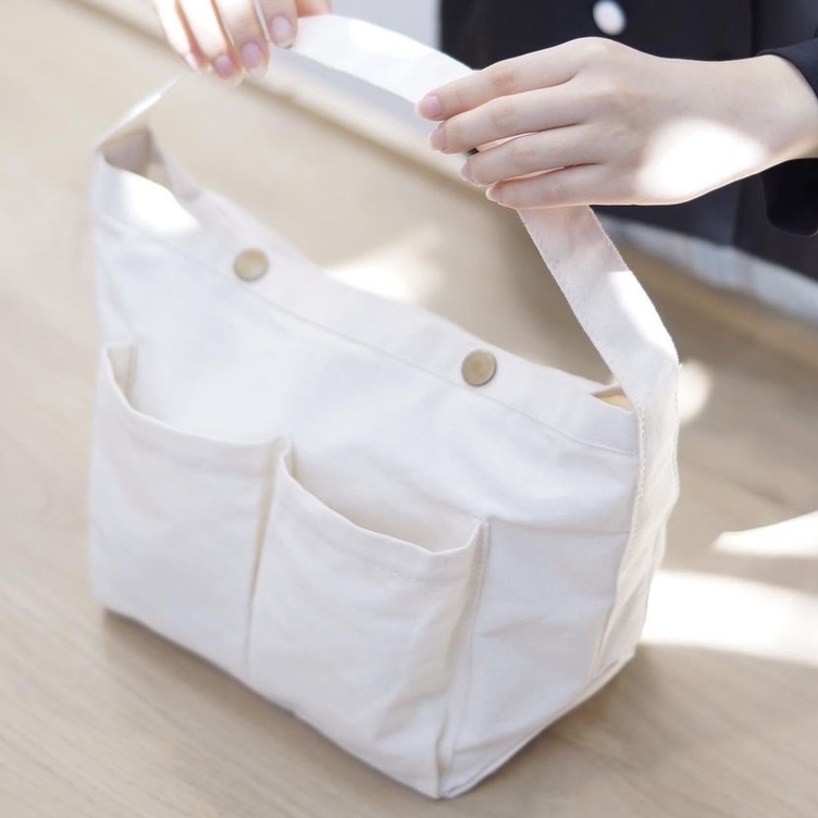 TÚI ĐỰNG HỘP CƠM GIỮ NHIỆT/ 2 lớp có thể tháo rời