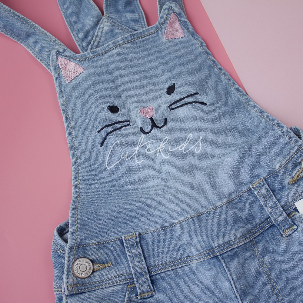 Yếm Jeans HM màu Xanh đen cho bé 4-5T