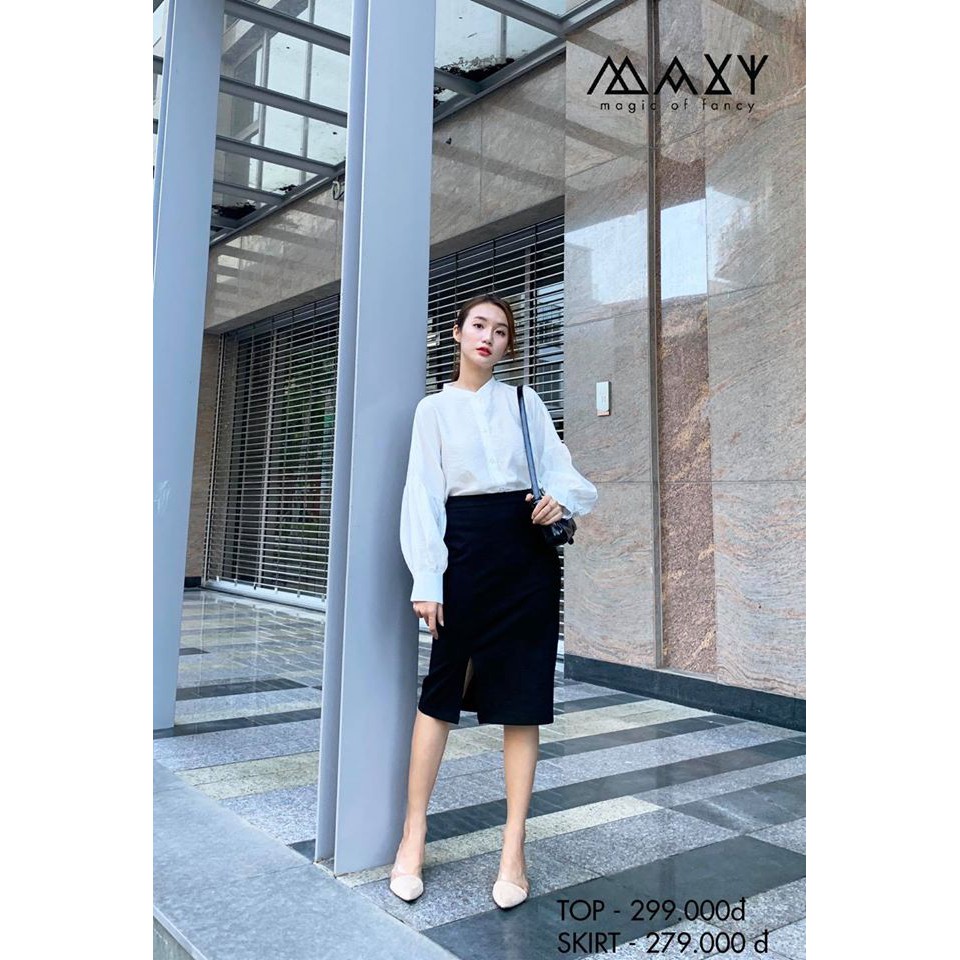 CHÂN VÁY BÚT CHÌ - PENCIL SKIRT -Chân váy chì có xẻ phía trước. | BigBuy360 - bigbuy360.vn