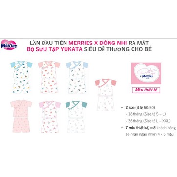 Bộ quần áo Yukata cao cấp cho bé (quà tặng bỉm Merries)