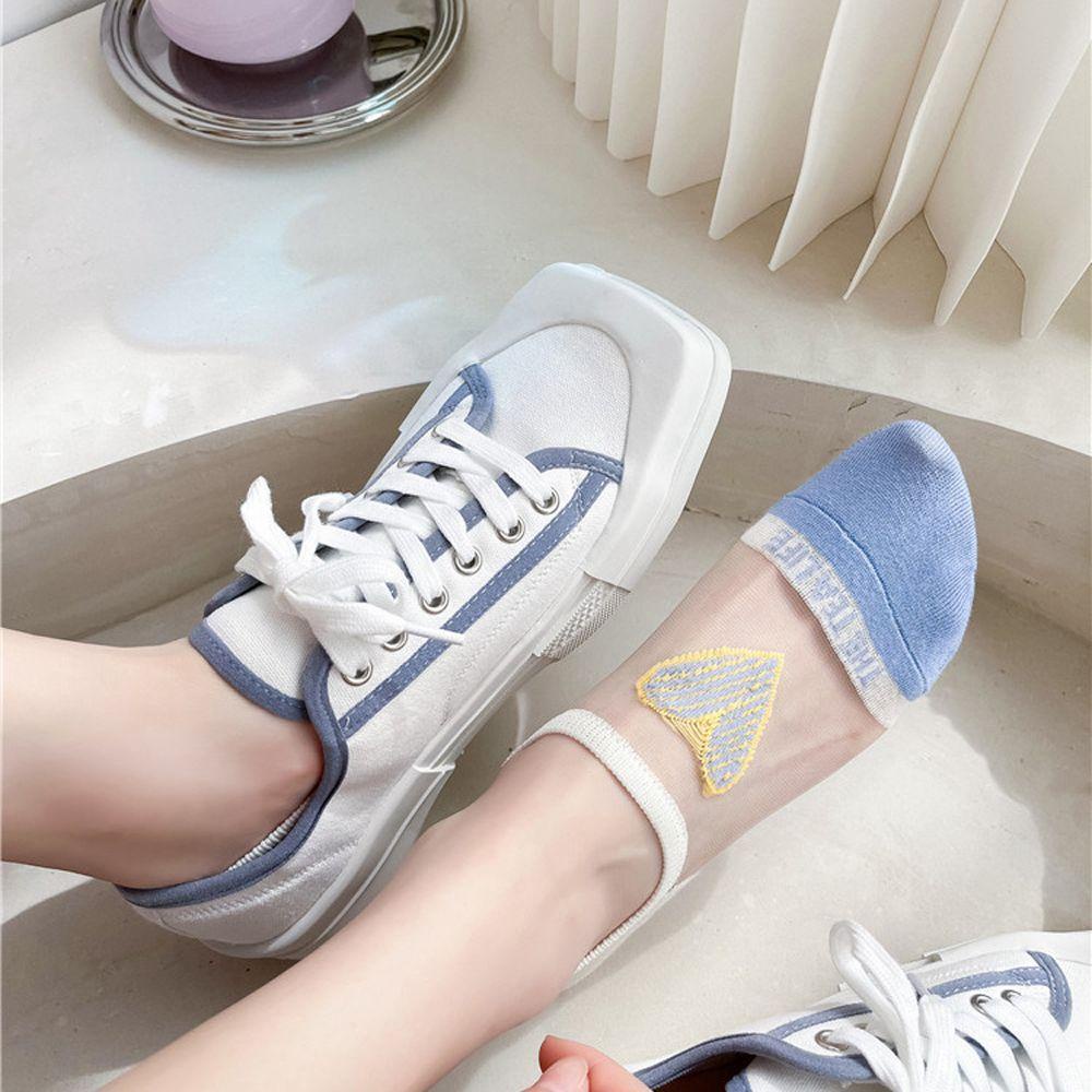 Vớ Thuyền Lụa Cổ Thấp Thoải Mái Thời Trang Harajuku Nhật Bản Cho Nữ