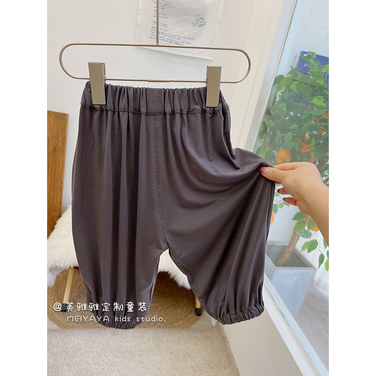 [Hàng Mới Về] Quần Thể Thao Dáng Rộng Thoải Mái Hợp Thời Trang Dễ Phối Đồ ~ Mùa Hè Phiên Bản Hàn Quốc Màu Trơn Bloomers Cho Bé Trai Bé Gái