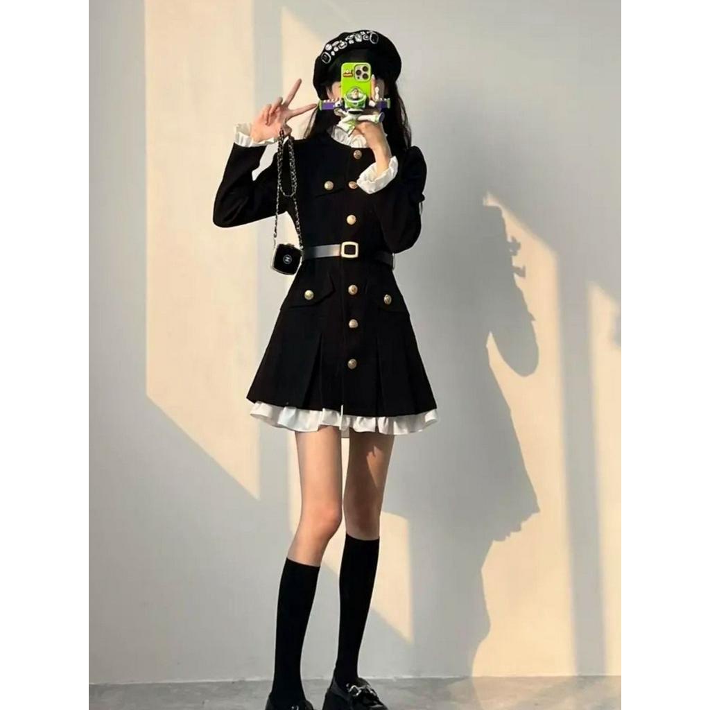 Đầm cao cấp cho nữ, Tay Áo Dài, Váy Cao Cấp, Ngọt Ngào, Váy Âu Phục Mùa Thu., size lớn