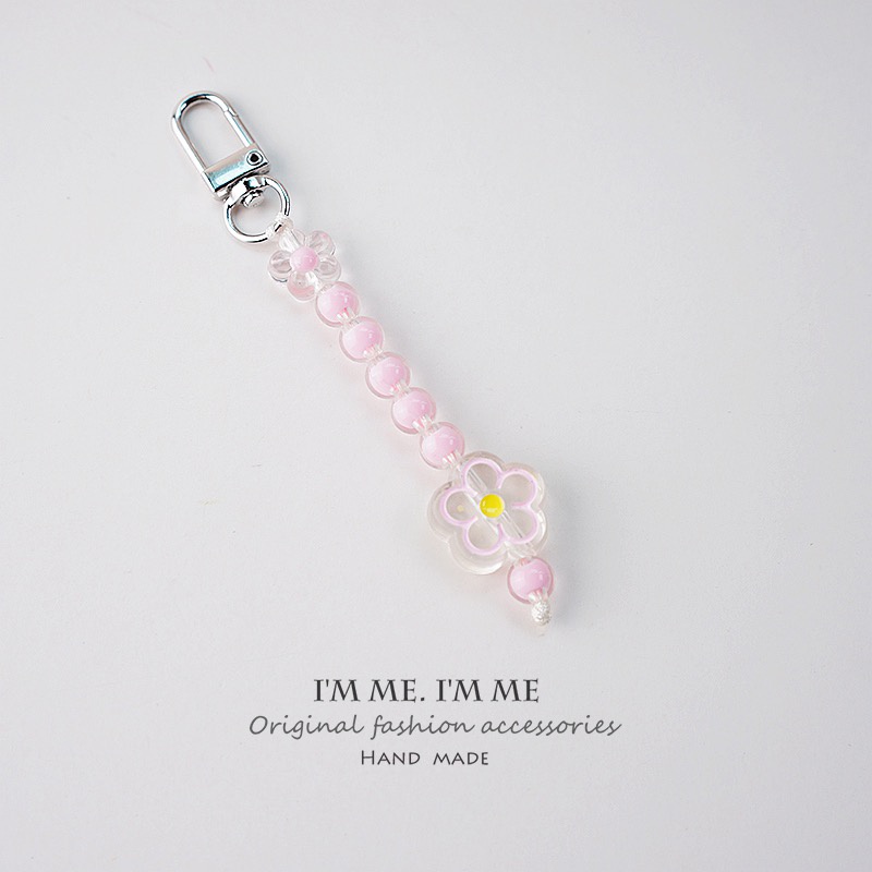 Keychain, keychain bông hoa ngôi sao đáng yêu treo collectbook, binder, túi tote balo