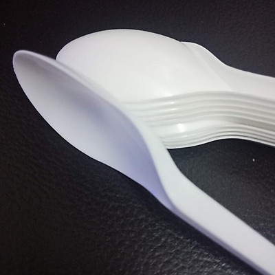 [SIÊU SALE] 100 Muỗng nhựa cứng cao cấp dùng 1 lần Huỳnh Khang. Thìa nhựa cứng hàng loại 1, Thìa ăn cơm, nhà hàng