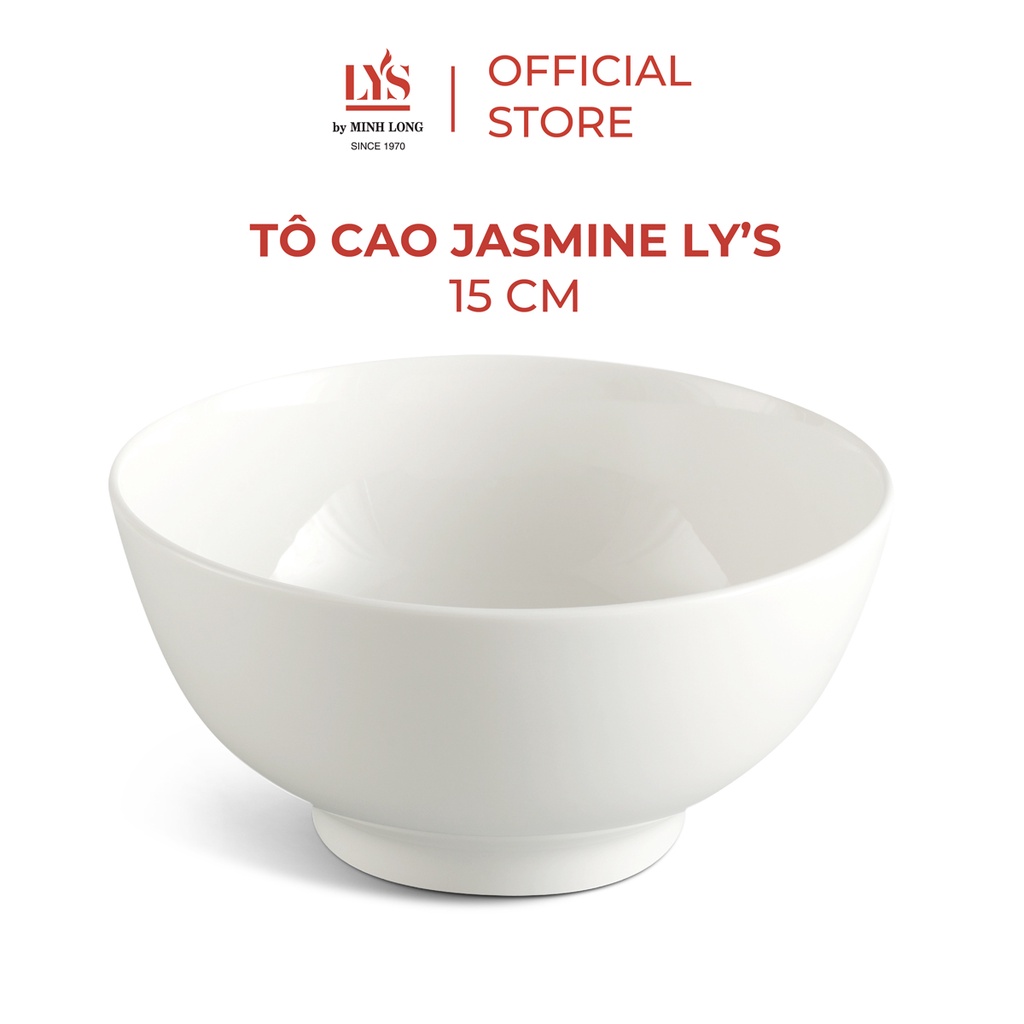 Tô Cao Sứ Minh Long - Jasmine Lys – Trắng Ngà - 15 cm