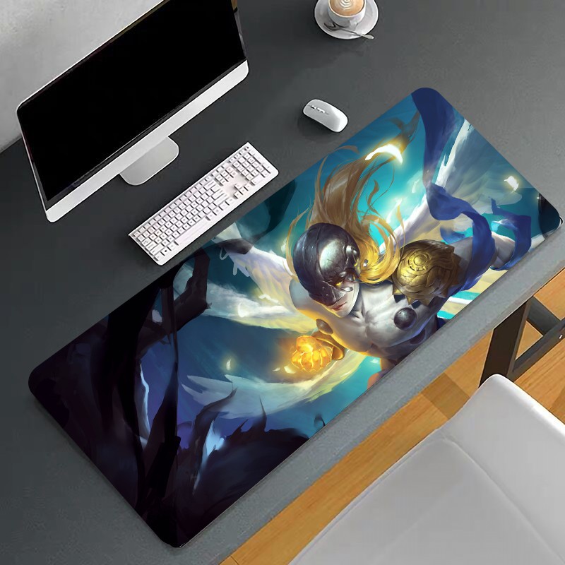 ☾❄☬☽Digital baby mouse pad oversized anime lock edge computer desk pad peripheral Agumon greymon angewomon