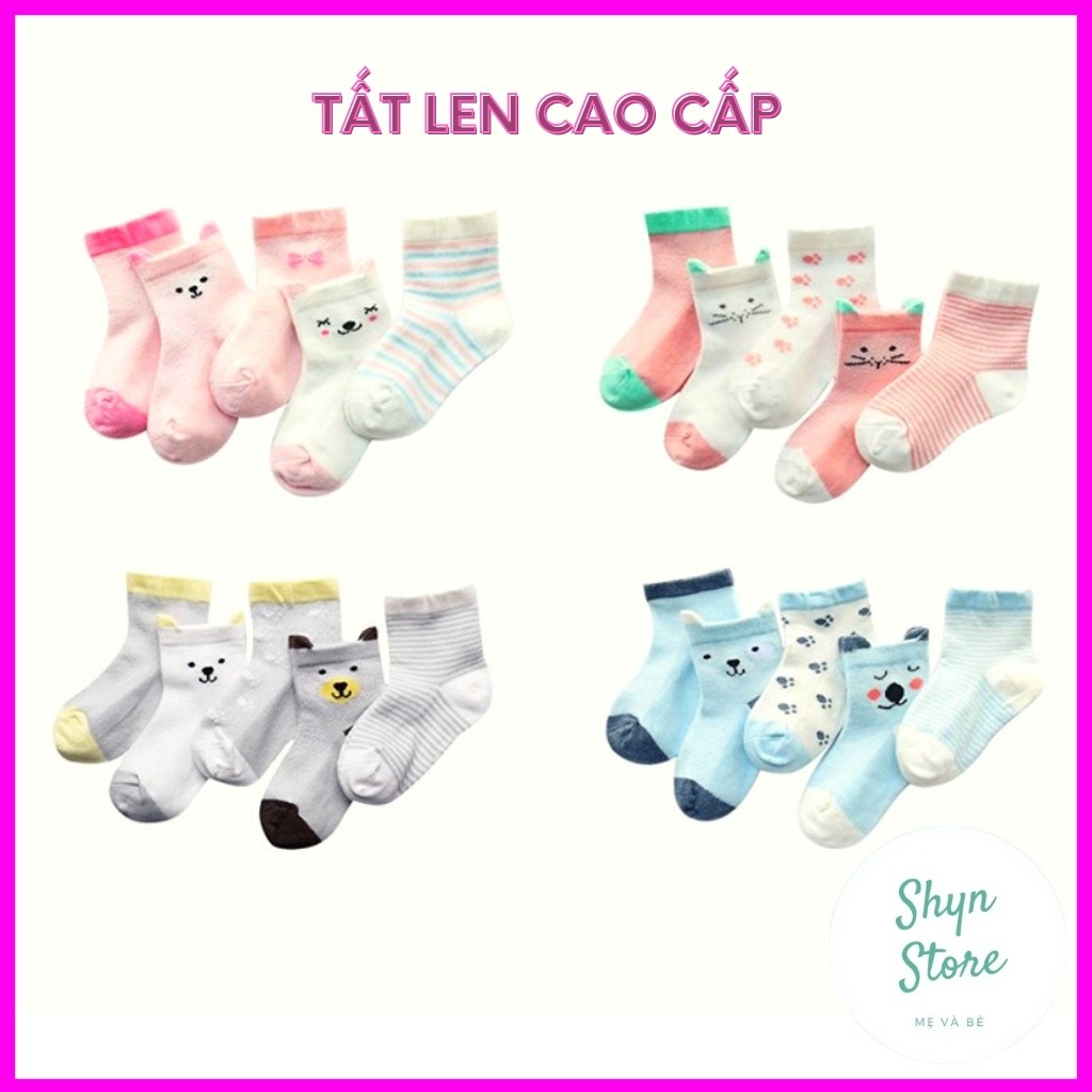 Tất len điều hòa chân cho bé( SET 5 ĐÔI)