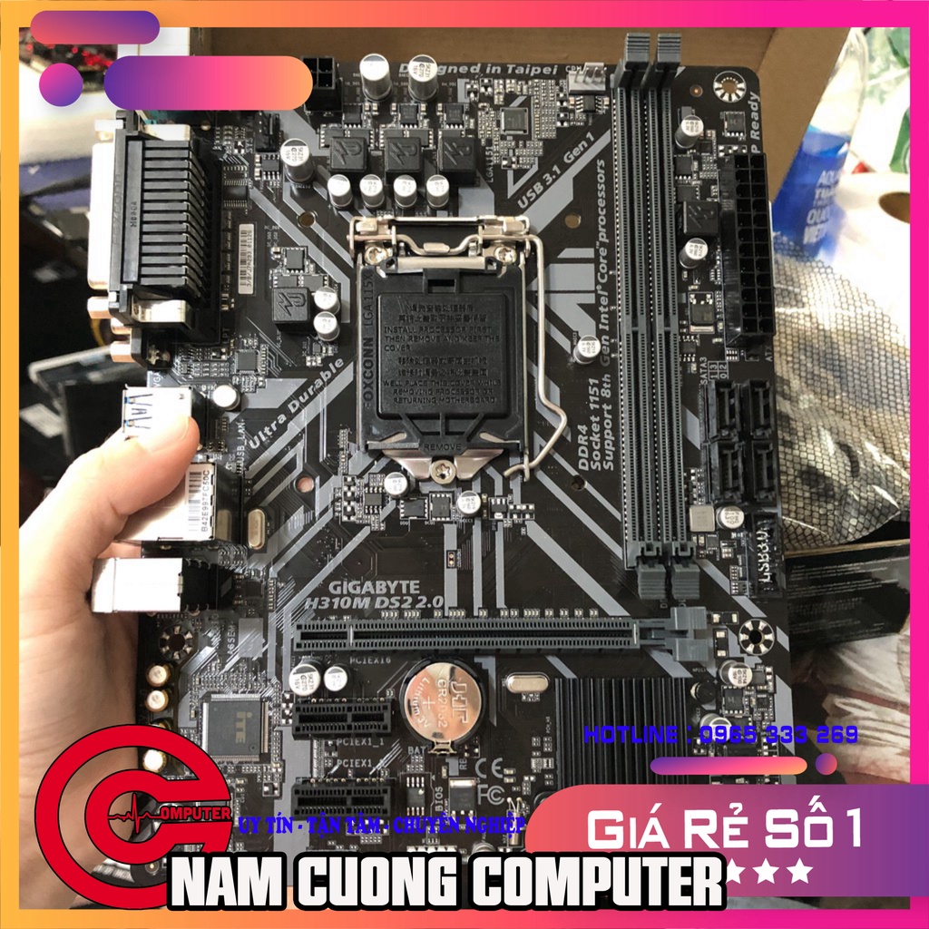 Main máy tính H310 MSI Gigabyte cũ Socket 1151 chạy cpu đời 8 và đời 9 còn BH chính hãng