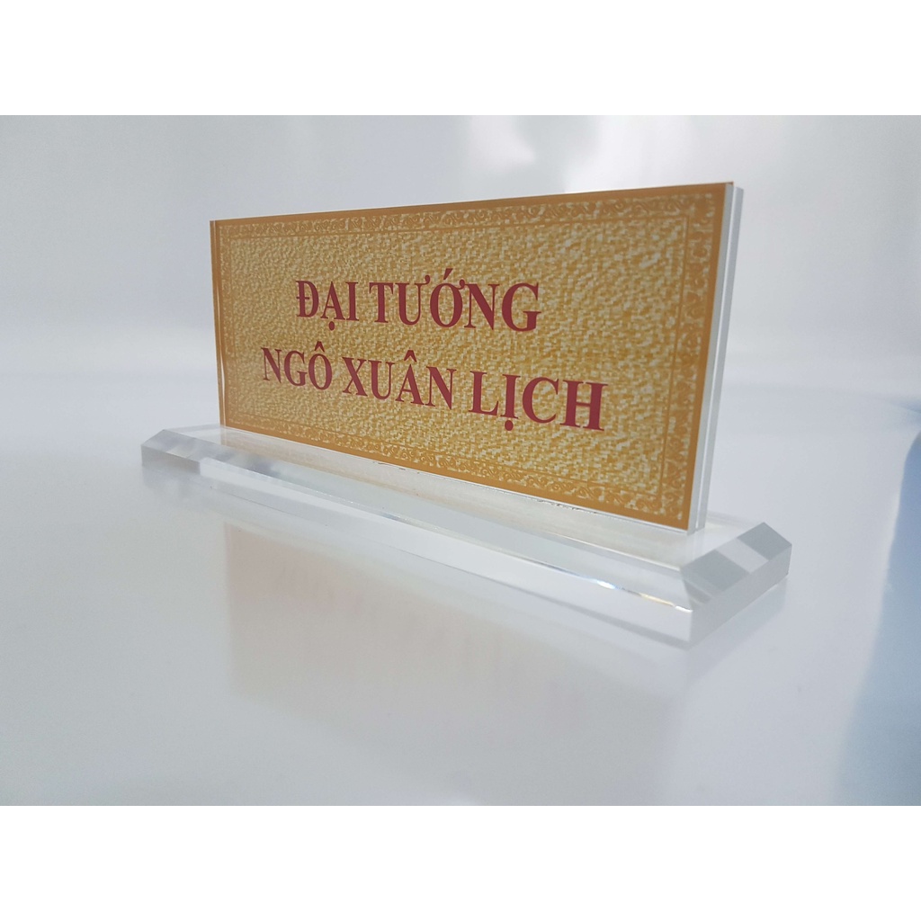 Biển chức danh mica để bàn100x200mm