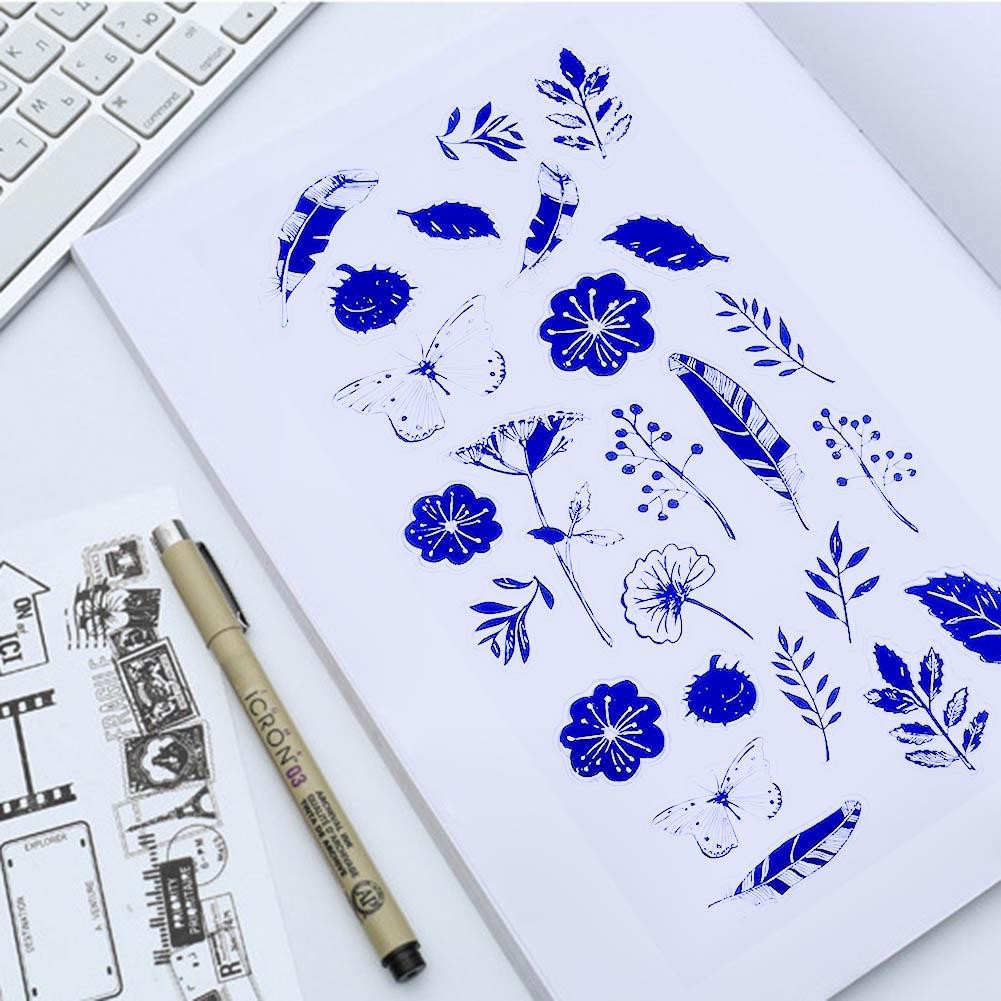 Mẫu Tem Sillicon Trong Suốt Họa Tiết Hoa Lá