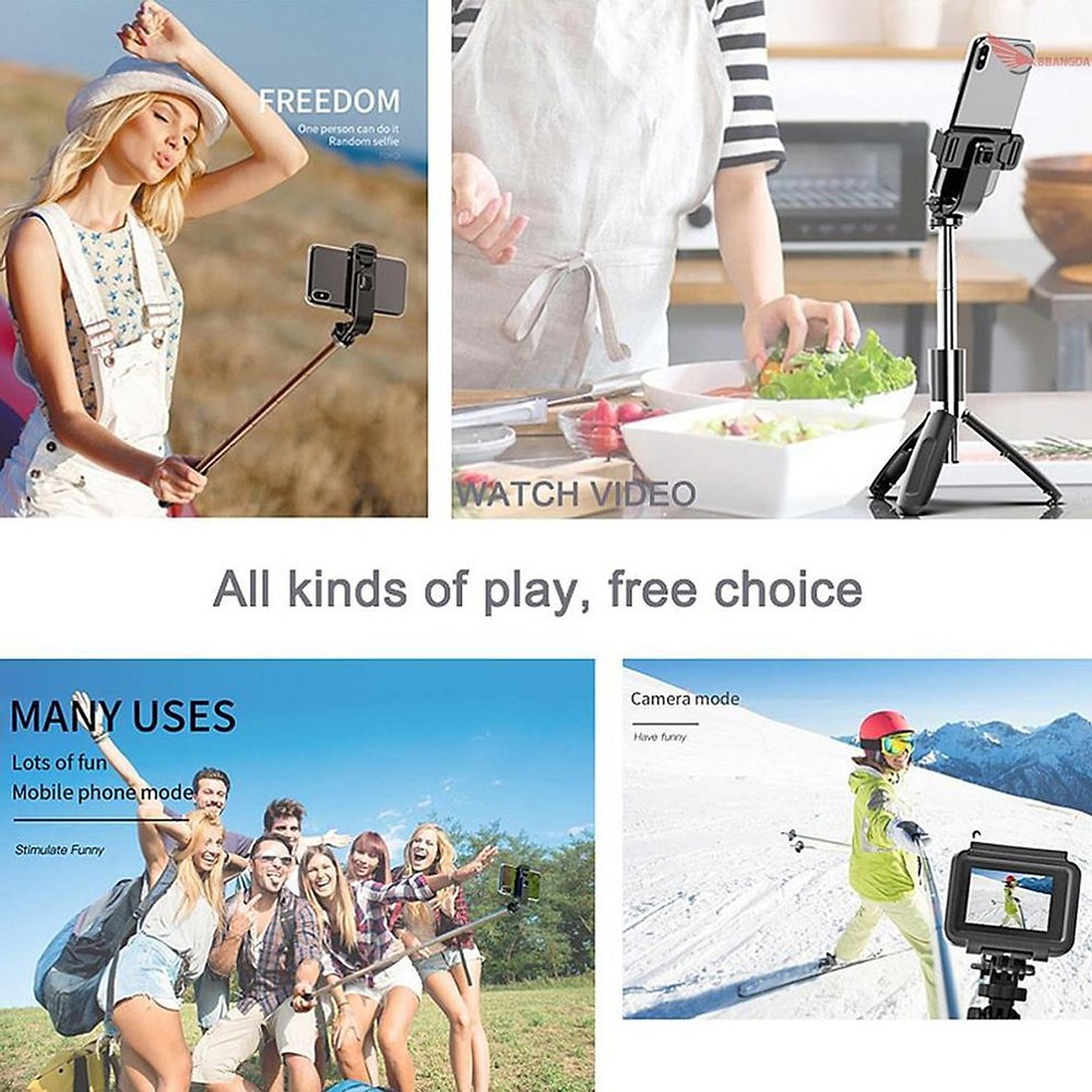 ▽♨Gậy chụp ảnh 3 chân, gậy tự sướng, tripod đa năng Selfiecom L02 chụp hình bằng remote Bluetoot | BigBuy360 - bigbuy360.vn