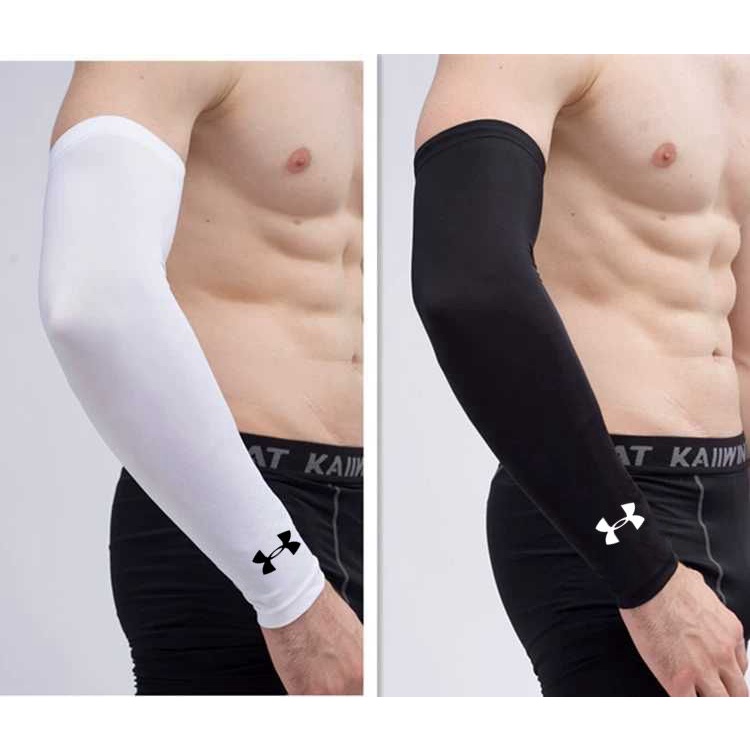 Under Armor Ống tay áo chống nắng vải lụa mát thời trang cao cấp cho nam