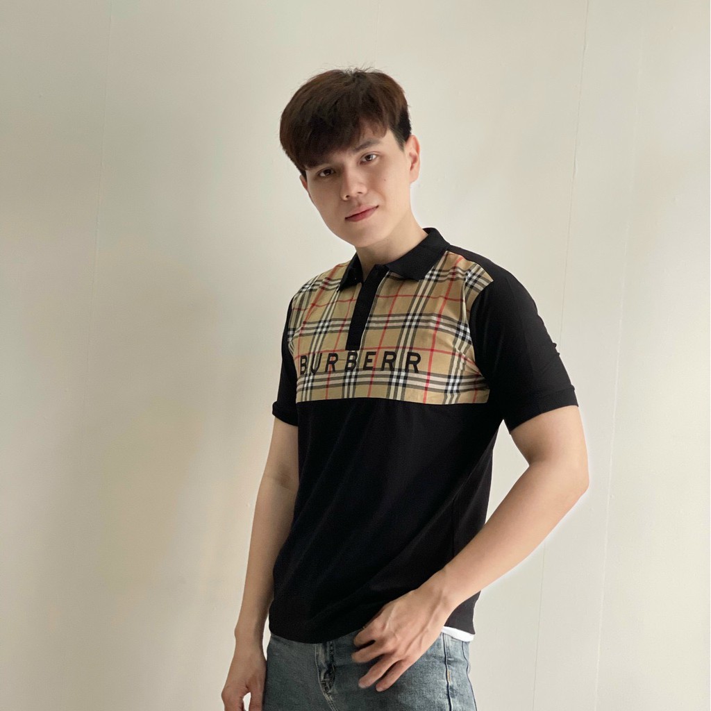 Áo thun nam POLO có cổ tay ngắn kiểu BBR họa tiết giá rẻ cao cấp AHFASHION | BigBuy360 - bigbuy360.vn