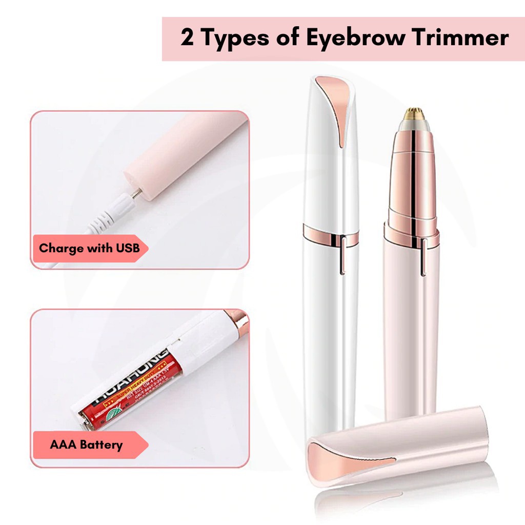 Bút tỉa lông mày-Máy tỉa lông mày làm đẹp cho chị em, sạc điện với lưỡi cạo 360 đa năng tạo kiểu chân mày A2 theo ý muốn