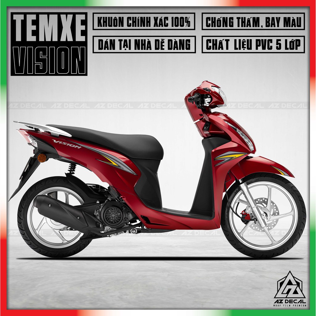 Tem Xe Vision | VS152012TC | Chất Liệu Vinyl Cao Cấp, Khuôn Sẵn, Dễ Dán Tại Nhà