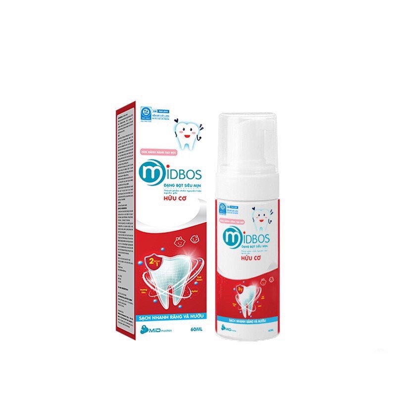 MidBos - Kem Đánh Răng Hữu Cơ Trẻ Em Nuốt Được