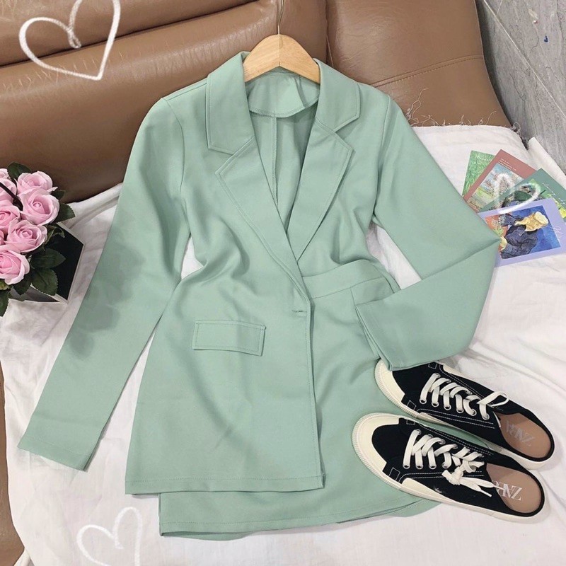 SET ÁO BLAZE,CHÂN VÁY NGẮN SIÊU XINH__XẢ KHO THANH LÝ GIÁ RẺ __ÁO VEST NỮ KÈM CHÂN VÁY CHỮ A PHONG CÁCH HÀN QUỐC | BigBuy360 - bigbuy360.vn