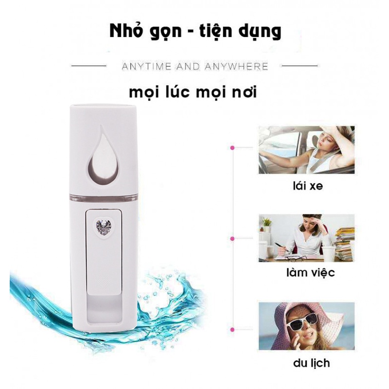 [Mã BMBAU50 giảm 7% đơn 99K] Máy phun sương cầm tay mini CTFAST dung tích 20ml, cấp ẩm cho da, sạc USB di động