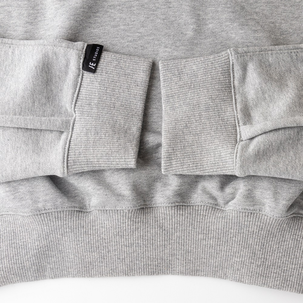 Áo nỉ nam tay dài phom ngắn in logo thương hiệu Aesir Studios 2 màu xám,đen - 405