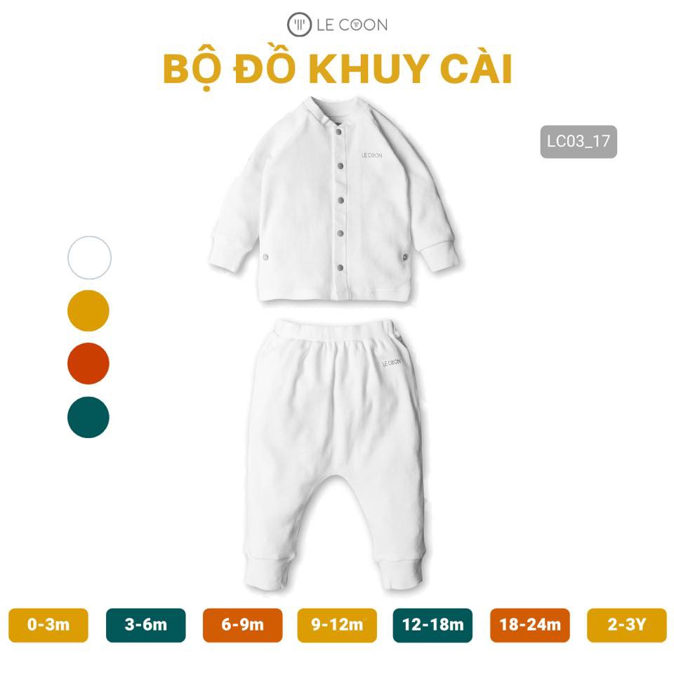 LE COON | Bộ Đồ Khuy Cài | COMFY | 0-3 tuổi