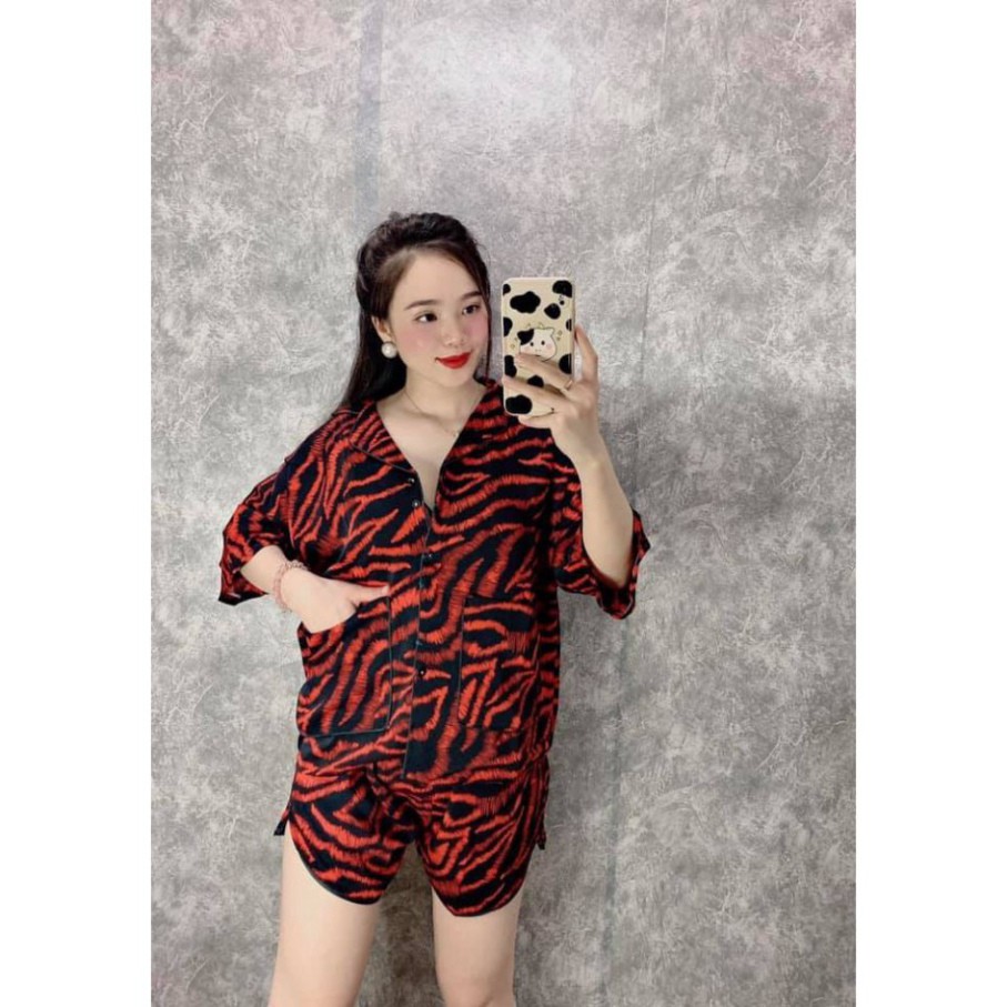 Bộ Pijama Nữ NGỰA VẰN Đùi- Pyjama Lụa Mango *MA-Đ-NV  #Đồ Ngủ | Đồ Bộ Nữ | Váy Ngủ | Pizama . . | BigBuy360 - bigbuy360.vn