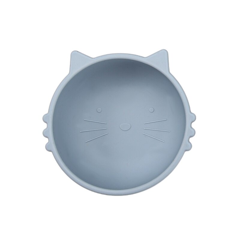 Bát ăn MAMIMAMIHOME bằng silicone không BPA kiểu dáng mèo hoạt hình dễ thương chống trượt cho trẻ em