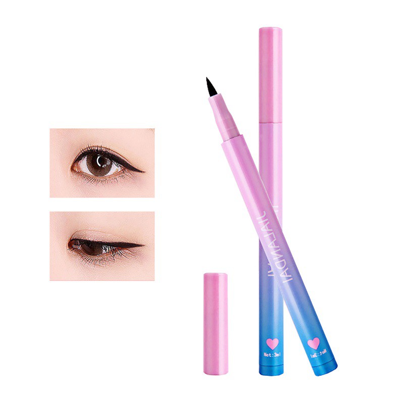 Bút kẻ mắt trang điểm HANDAIYAN dạng lỏng nhanh khô chống thấm nước giữ màu tốt lâu trôi