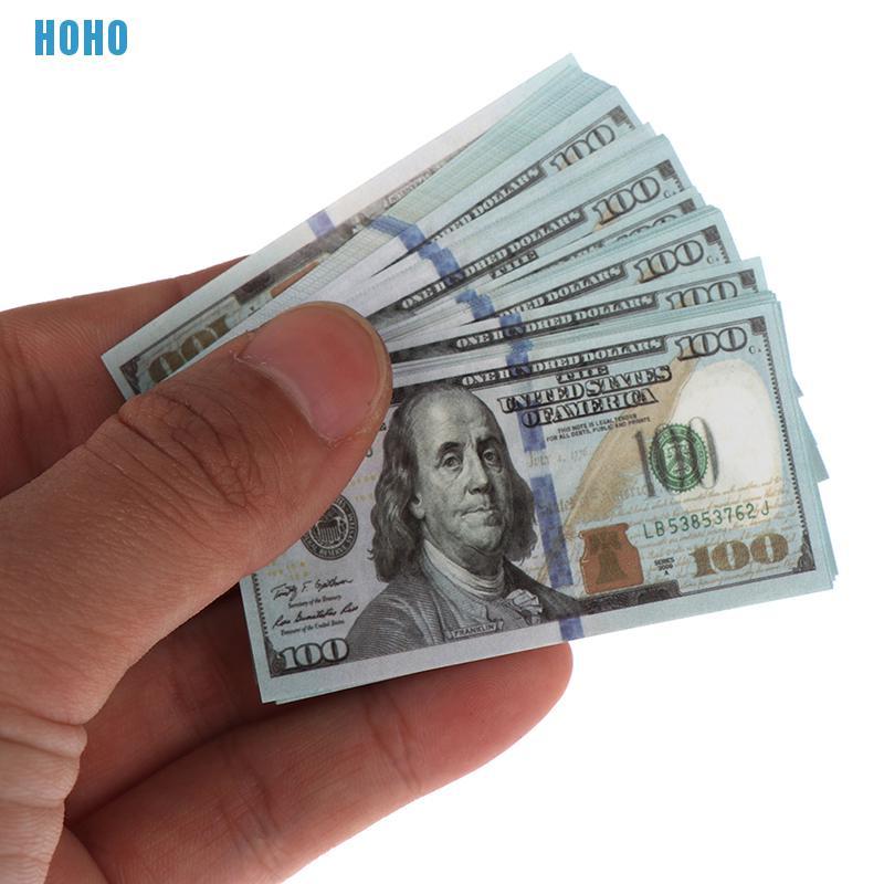 Set 100 đồ chơi tiền đô la mini sáng tạo cho bé/nhà búp bê