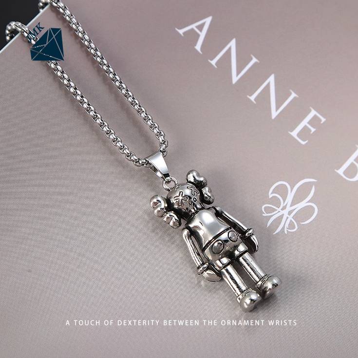 🌸🌸Vòng Cổ Nam Nữ Inox Đẹp Gấu Nhỏ Thiểu Số Punk Cổ Điển VC028